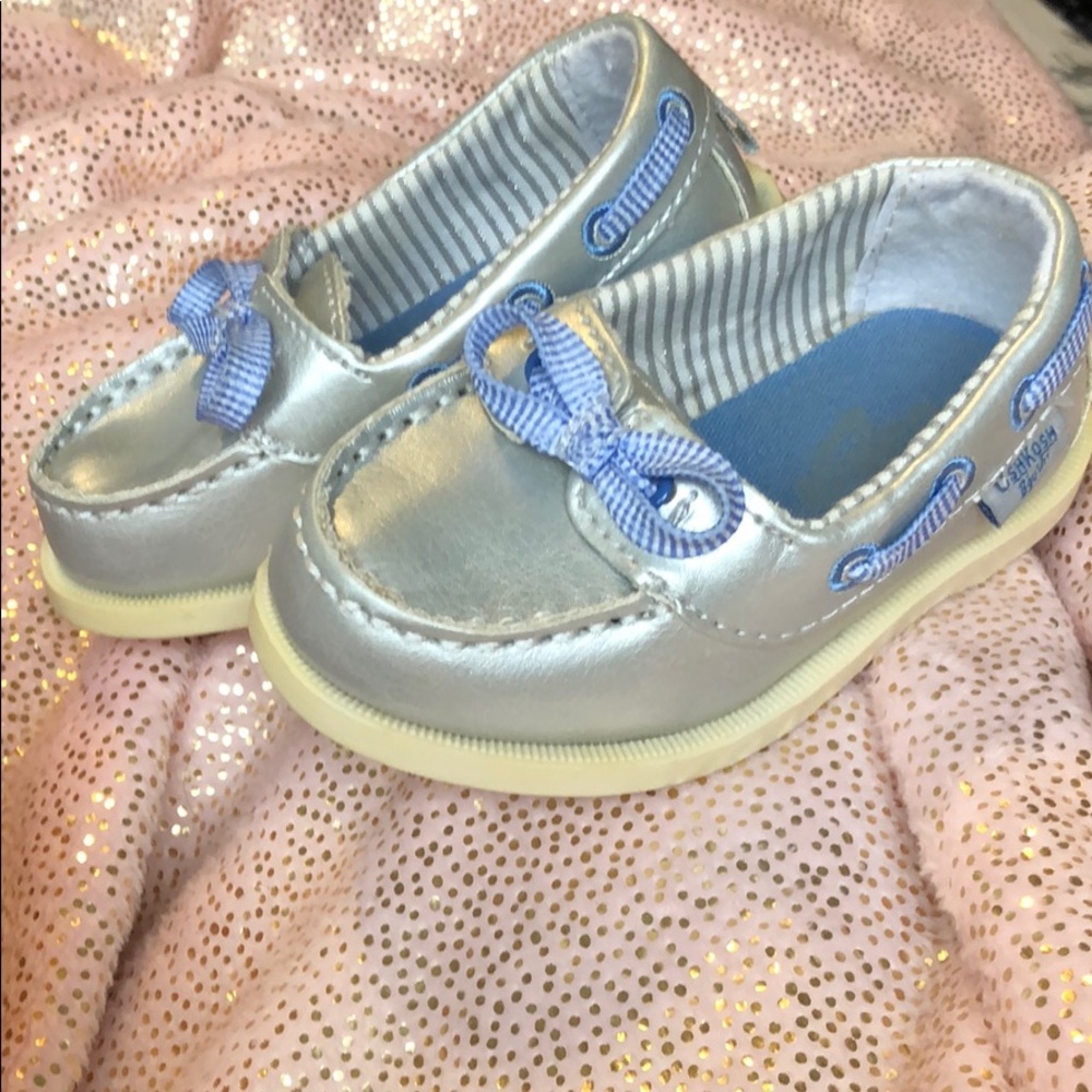 Oshkosh Silver Boat- Shoe Loafers